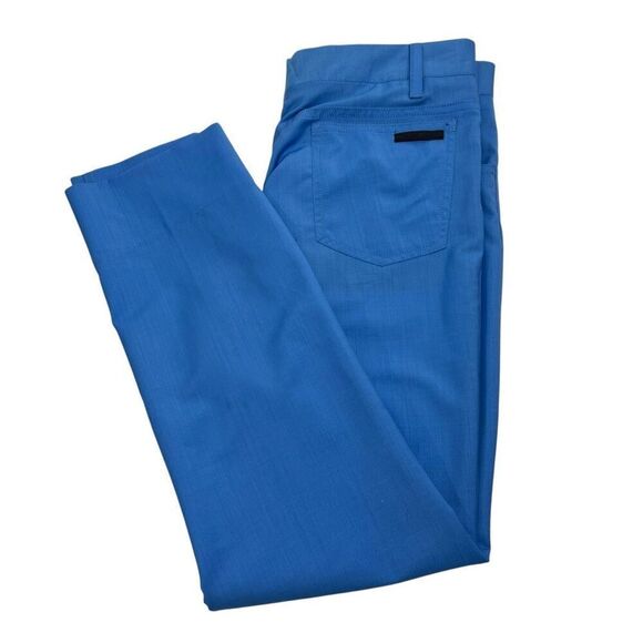 Prada Light Cotton Women's Blue Dress or Casual Pants Size US 8-10 - Picture 3 of 11